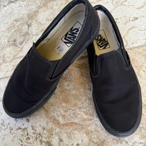 Vans Classic Black Canvas Slip-Ons